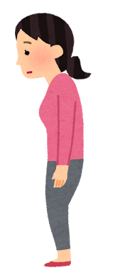 姿勢の悪い女性