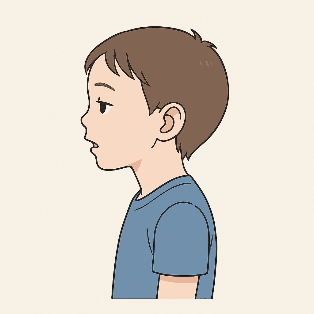 口呼吸の男性