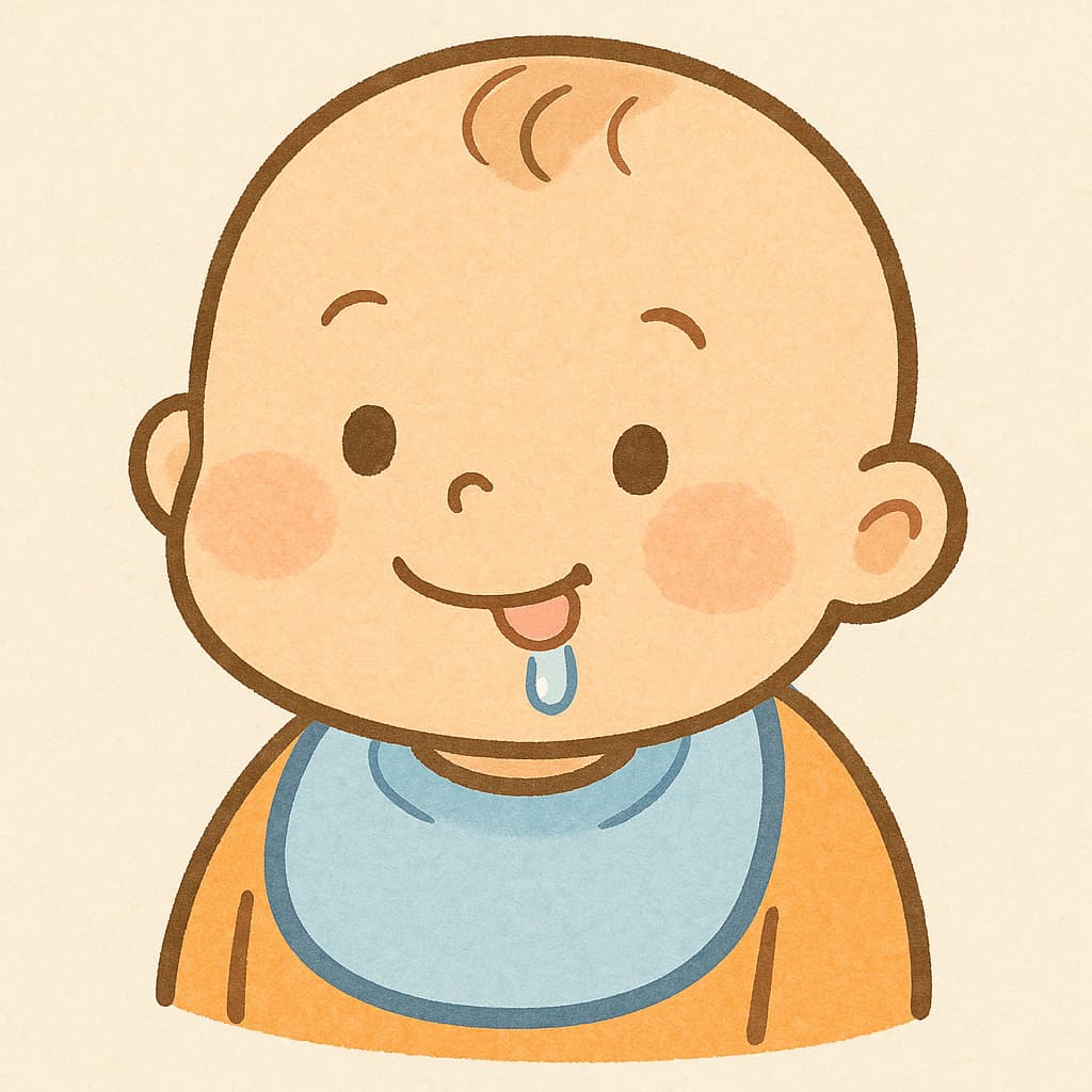 よだれを垂らす赤ちゃん